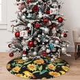 thumbnail image 5 of Yiaed Sunflowers And Bird Print Christmas Tree Skirt , Tree SkirtsTree Mat for Christmas Winter Holiday Indoor Decorations-36", 5 of 7