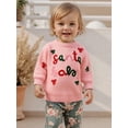 thumbnail image 4 of Gzhioc Toddler Baby Girl Christmas Sweaters 0 6 12 18 24 Months 2T 3T Long Sleeve Round Neck Letter Bow Embroidery Tops Sweatshirts, 4 of 9