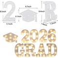 thumbnail image 3 of Graduation Decorations 2026-8 LED Long Marquee Light Up Letters 'Grad 2026' - Graduation Party Decor for Kindergarten Preschool High School College Graduation, 3 of 8