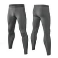 thumbnail image 4 of DPTALR George Men's Warm Fitness Yoga High Elasticity Tight Fitting Running Basketball Training Base Pants,Gray,Big and Tall Men M, 4 of 6