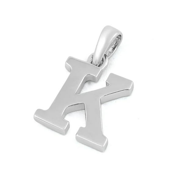 Initial Personalized K Signet 925 Sterling Silver Valentines Day Gifts Pendant Jewelry