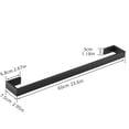 thumbnail image 6 of JERFIT 24 Inch Wall Mounted Towel Bar, Heavy Duty Stainless Steel Towel Rack, Modern Matte Black Towel Holder for Bathroom, Kitchen, Laundry Room, 6 of 6
