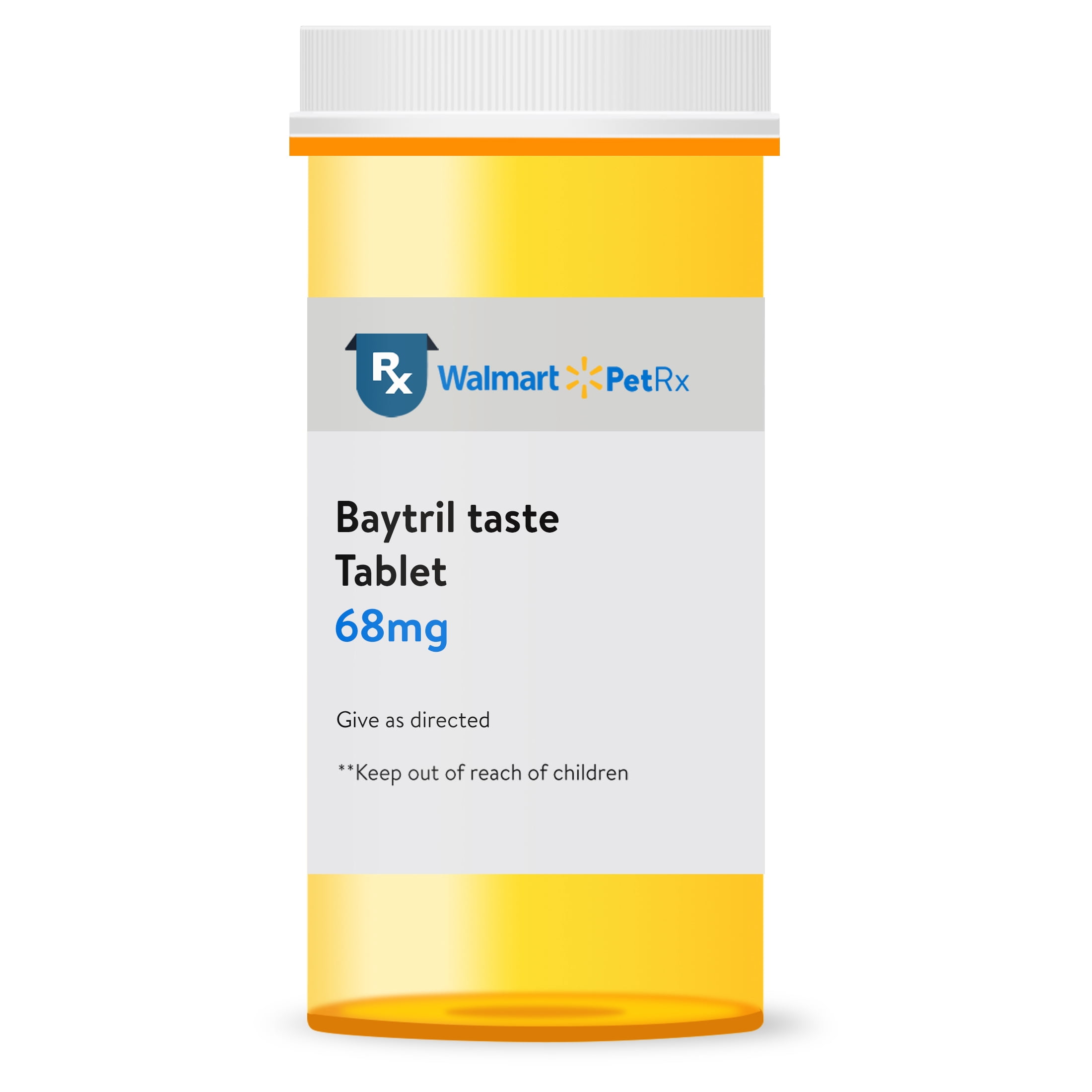 Baytril (Enrofloxacin) Flavored Chewable Taste Tabs for Dogs & Cats, 68mg
