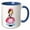 Blue/White, variant on 3drose, Ellen Clapsaddle – Girl with Tiny Heart, 11oz Two-tone Red Mug