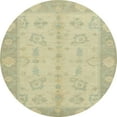 thumbnail image 1 of Ahgly Company Indoor Round Abstract Brown Gold Oriental Area Rugs, 4' Round, 1 of 6