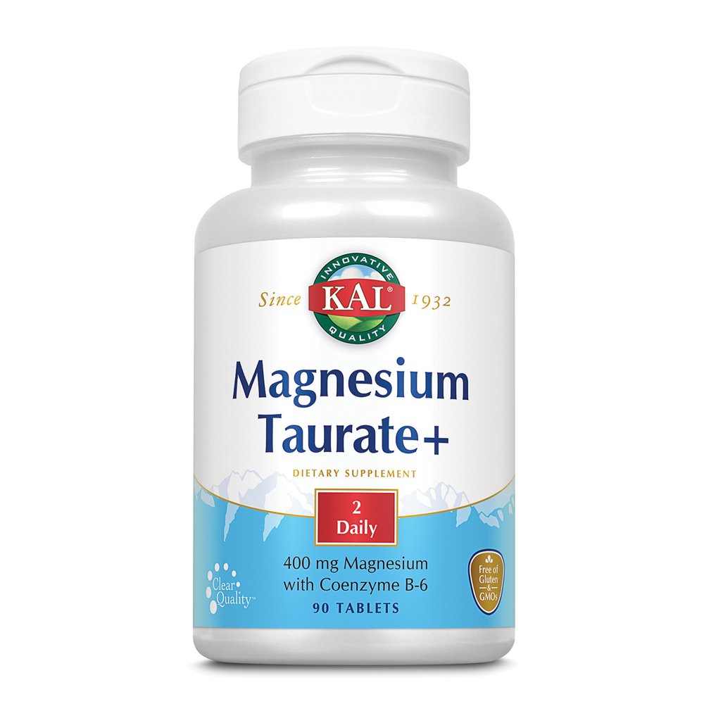 KAL Magnesium Taurate Plus 400mg w/ Coenzyme B6 Highly Bioavailable