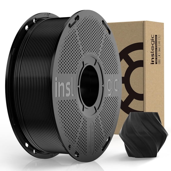 Filamento para impresora 3D Inslogic PLA Pro, bobina de 1,75 mm y 1 kg, color negro