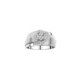 thumbnail image 1 of RYLOS Mens Rings Sterling Silver Ring 6X4MM Oval Shape Gemstone & Diamond Ring White Topaz April Birthstone Rings For Man Silver Rings, Size 8, 1 of 7
