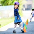 thumbnail image 3 of Kids Protective Gear, Kid's Pad Set Adjustable include Elbow Pads Wrist Pads Knee Pads 6packs-black, 3 of 5