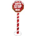 thumbnail image 1 of Poste de Señal de Stop Rojo Sisal con 100 Mini Luces LED Blancas Decoración National Tree Company DF-080018U, 1 of 1