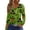 Green, variant on Halloween Tops for Women Long Sleeve Pumpkin Print V Neck Loose Blouse Halloween Party Blouse