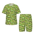 thumbnail image 1 of Fotbe Cute Green Frog Pijama Estampada de 2 Piezas para Niños – Ropa de Dormir de Manga Corta Cómoda para Niños y Niñas, Camiseta y Shorts de Algodón-XX-Large, 1 of 6