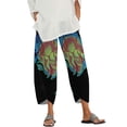thumbnail image 1 of Pantalones capri Medlor con estampado bohemio de pierna ancha para mujer, 1 of 5