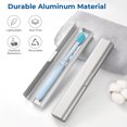 thumbnail image 2 of Lightweight Aluminum Toothbrush Travel Case, Portable Hygienic Toothbrush Storage Box, Durable Holder for Travel Business Trip Camping & Bathroom - 1Pack, 2 of 6