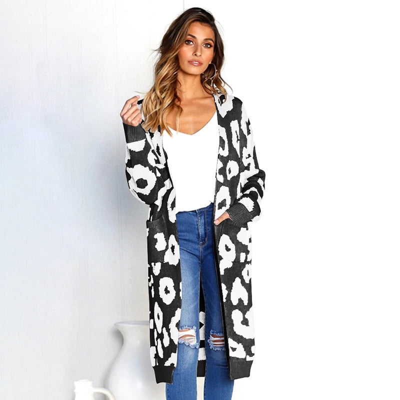 leopard print cardigan walmart