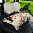 thumbnail image 2 of Golf Cart Seat Covers for 2 Seater,Gnomes Pumpkin Fall Microfiber Cart Seat Towel Blanket,Branches Thanksgiving Wooden Maple Leaves Absorbent NonSlip Bench Seats Protector for Golf Course 51"x31", 2 of 9