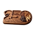 thumbnail image 2 of 250th Anniversary Snack Platter, Wooden Serving Tray, Patriotic American Flag Charcuterie Board with 1776–2026 Engraving, Multi-Section Snack Tray for BBQ, 4th of July, Parties & Gifts (1pc), 2 of 8
