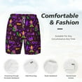 thumbnail image 5 of Lsque Mens Swim Trunks Mardi Gra2 Pattern - Bathing Suit Compression Liner - Beach Swim Shorts Swimwear - (S-3XL) - Stretch Quick Dry -3X-Large, 5 of 9