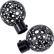 Round Curtain Rod Finials 22mm Drapery Pole End Black Ball Cage Replacement Decorative End Head Covers