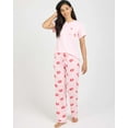 thumbnail image 6 of Real Essentials 2 Pack: Women's Pajama Set - Choose from Short Sleeve with Pocket or Long Sleeve without Pocket, 6 of 7