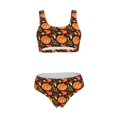thumbnail image 5 of Kdxio Autumn Pumpkin for Womens High Waisted Bikini Top Sports Style Two Piece Bathing Suits, 5 of 5