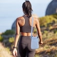 thumbnail image 6 of Water Bottle Holder with Strap Adjustable Strap Crossbody Water Bottle Bag with Front Pocket Drawstring Water Bottle Carrier for Hiking Camping (Blue), 6 of 13