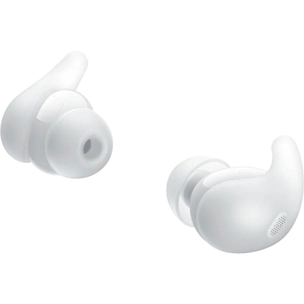 Sony LinkBuds Fit Truly Wireless Noise Cancelling Earbud Headphones (WFLS910N/W) - White Bundle with Deco Essentials 6 Pairs of In-Ear Earbud Tips and More