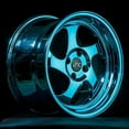 thumbnail image 1 of For 16x8 inch (1 Single Wheel Only) JNC Wheels - 16" JNC034 Chrome Blue Rim - 4x100 JNC Wheels-20570776774, 1 of 2