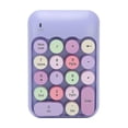 thumbnail image 3 of 2.4GHz Wireless Numeric Keypad 18 Keys Retro Color Round Keycaps Mini Number Keyboard with USB Receiver compatible with Laptop Purple Color-YM, 3 of 5