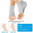 thumbnail image 2 of 3 Pairs Moisturizing Gel Heel Socks Vented Unisex Toe Open Feet Care Dry Skin, 2 of 5