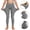 Gray, variant on BRGZLK Girls Seamless Leggings Fashion Casual Stretch High Waistd Yoga Pants Soft Comfortable Athletic Running Dance Pants with Pockets Light Blue 6-7 Years