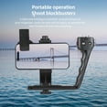 thumbnail image 3 of Mobile Phone L-Bracket Holder Video Rig Handheld Stabilizer Kit including Macro Lens + Phone Clip + Phone Holder with Dual Hot Shoe Mounts 1/4in Screw Hole Support BT Connection Remote Contr, 3 of 6