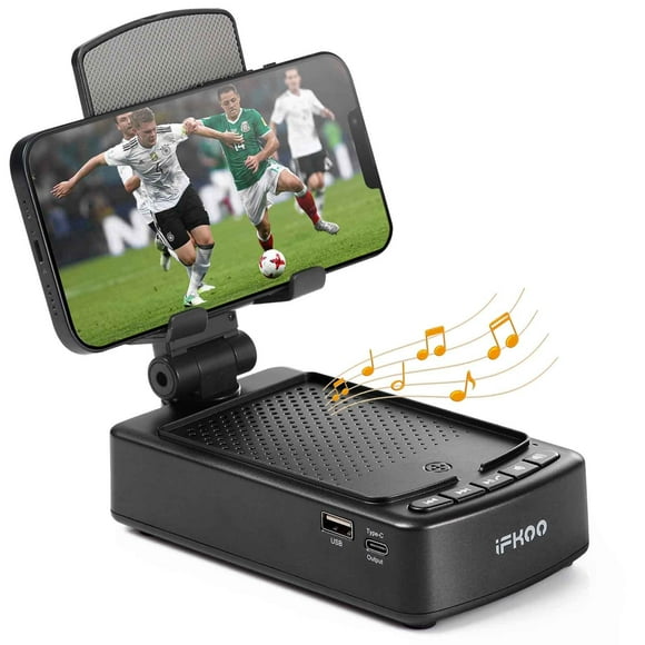 Regalos para hombres y mujeres, soporte para teléfono con altavoz Bluetooth BT5.3, regalos para él papá que lo tiene todo, soporte para teléfono con altavoz inalámbrico para iPhone/Android/Tablet, gad