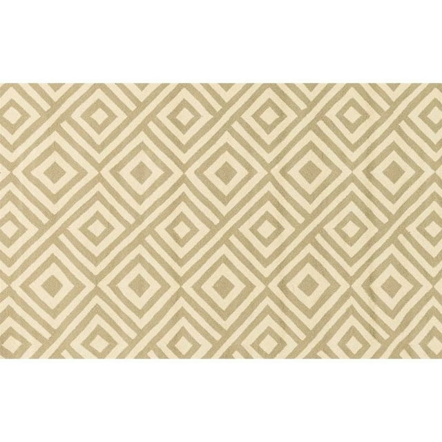 Loloi Venice Beach 5' x 7'6" Hand Hooked Rug in Gray and Ivory