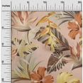 thumbnail image 2 of oneOone Rayon Peach Fabric Floral & Leaves Dress Material Fabric Print Fabric By The Yard 56 Inch Wide, 2 of 8