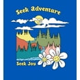 thumbnail image 2 of Positive Vibes Seek Adventure, Seek Joy Happy Flowers Adult Short Sleeve Tee-Large-Orange, 2 of 3