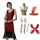 thumbnail image 3 of Vestido vintage de los años 20 hecho a mano con lentejuelas y borlas para la reunión anual, 3 of 5