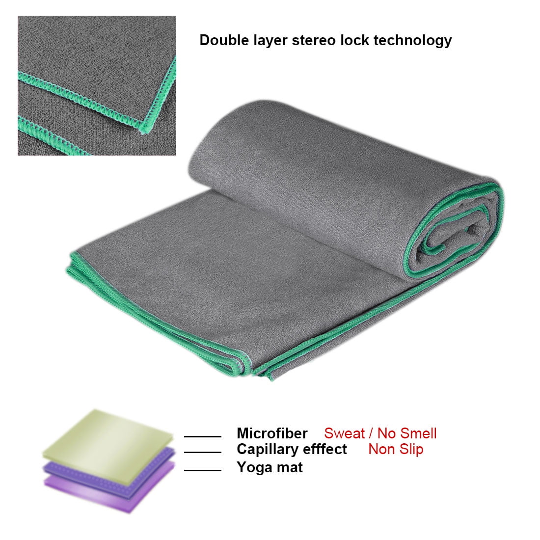 Non slip Microfiber Yoga Mat Toalla Yoga Absorción Agua - Temu
