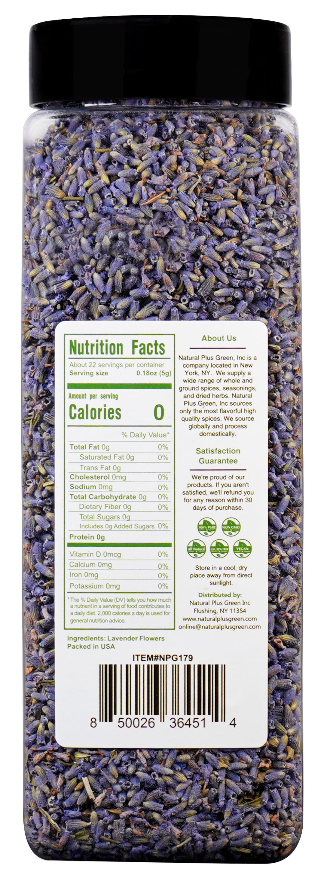 NPG Culinary Grade Lavender Flowers 4 Ounces, Lavender Buds for Tea, Baking, DIY Soap, Candle Making, Potpourri, Natural Fragrance Sachets, All-Natural, Non-GMO