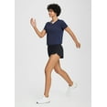 thumbnail image 7 of BALEAF Women's Workout Tops Athletic Shirts Cropped Short Sleeve Split Back Running Gym Quick Dry Sun Protection UPF 50+ Navy Blue 2XL, 7 of 7