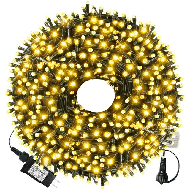 Guirnalda de luces navideñas XTF2015, 105 pies, 300 LED, blanco cálido