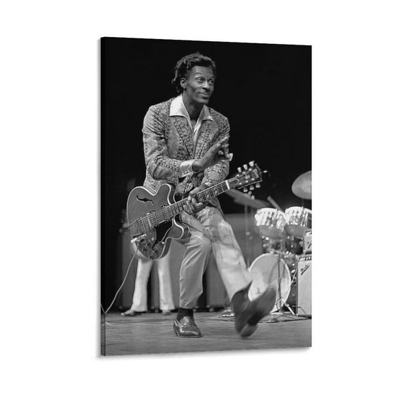 Chuck-Berry Poster Classic Rock Music Vintage Rock Posters Retro Style Poster Home Decor Poster Wall Art Hanging Picture Print Bedroom Decorative Painting Posters Room Aesthetic