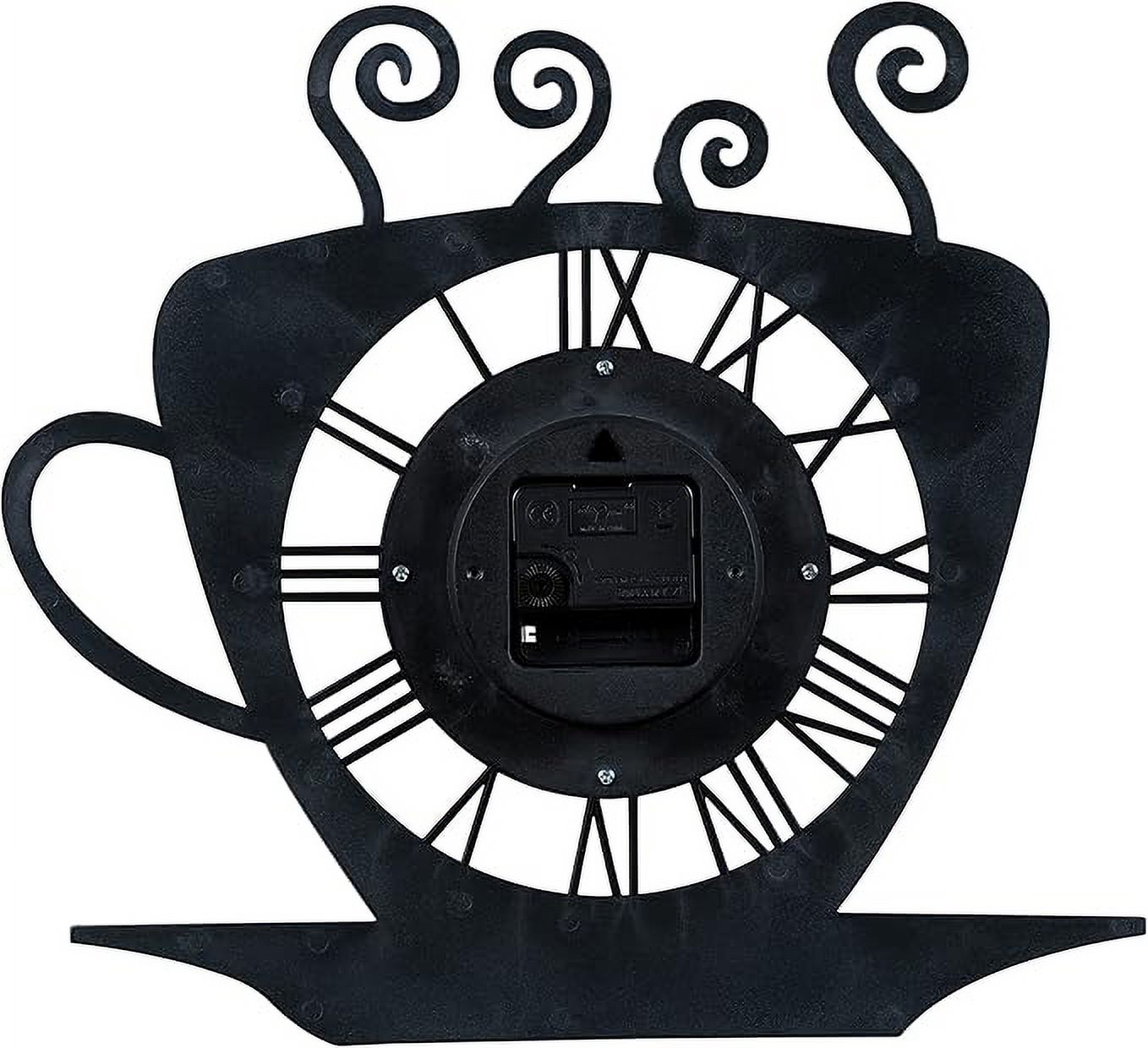 La Crosse Clock 13-Inch Latte Mug Quartz Analog Wall Clock, 404-3833B