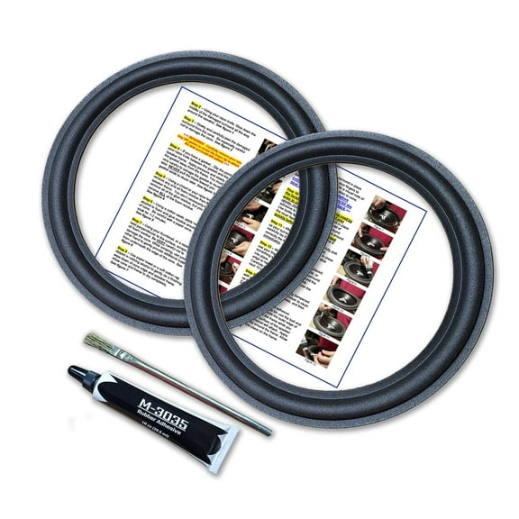 2 JL Audio 12" 12W0, 12W1, 12W4, 12W6 Subwoofer Speaker Foam Surround Repair Kit - 2JL12