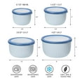 thumbnail image 5 of Oggi Prep, Store & Serve Plastic Bowl w/See-Thru Lid- Dishwasher, Microwave & Freezer Safe, (2.6 qt) Blue w/Dk Blue Lid, 5 of 7