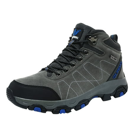 

Povozer Men s Thick Sole Outdoor Waterproof Hiking Boot(Gray 8)