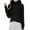 Black, variant on Fmbrln Womens Solid Half Turtleneck Basic Knitted Sweaters Fall Winter Fashion Long Sleeve Pullover Tops Casual Loose Comfy Sweaters Beige 2XL