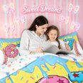 thumbnail image 4 of meiyoeat Dripping 67 Digital Print Twin Bedding for Girls, Donut Sprinkle Baseball Bedding Comforter Set, Star Reversible, 7 Pieces, 4 of 6