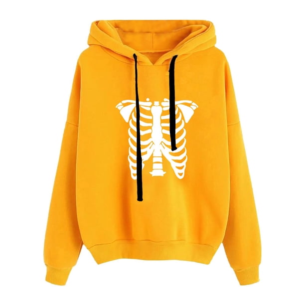 Puntoco Sudadera con capucha para mujer Impresión Suelta Casual Moda Manga larga Sudadera de Halloween tops Puntoco Puntoco-4668