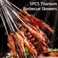 thumbnail image 3 of 5PC Titanium Barbecue Skewers Outdoor Backyard Picnic Bbq Grilling Kabob Sticks, 3 of 8